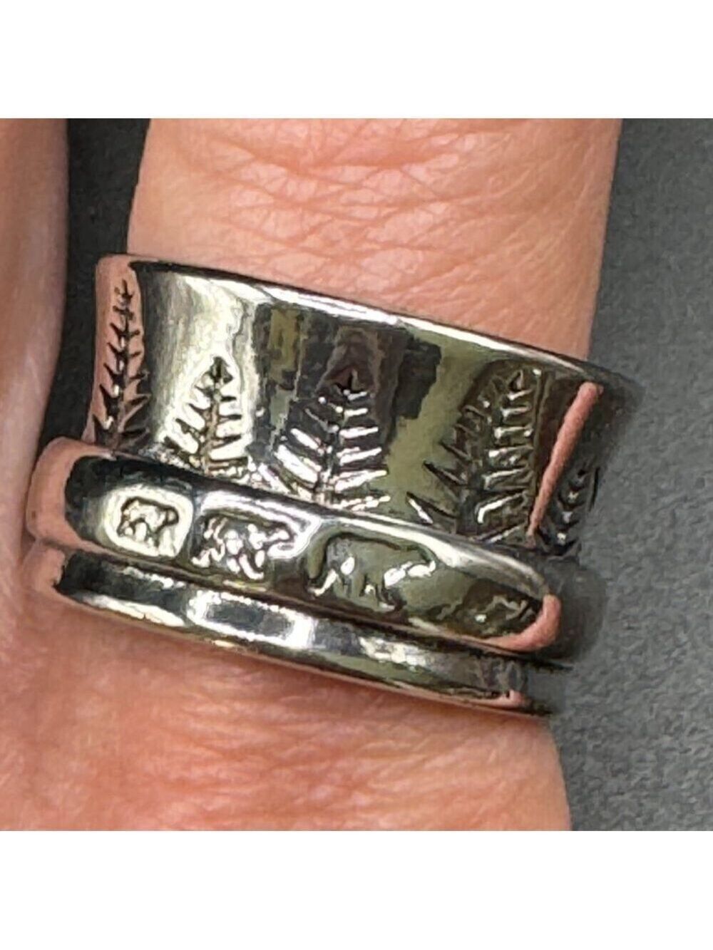 Boho Bear Landscape Mountain and Forest Ring #1372 - Picture 8 of 14